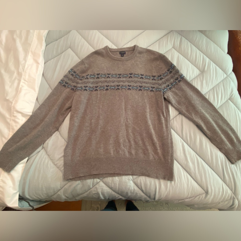 J Crew Men's Sweater with Patterned Design